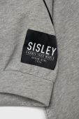 Дитяча бавовняна кофта Sisley колір сірий меланж