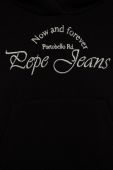 Дитяча кофта Pepe Jeans колір чорний з аплікацією