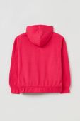 Дитяча бавовняна кофта OVS колір рожевий з капюшоном однотонна (2727753)
