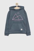 Дитяча кофта Protest з капюшоном з принтом колір блакитний