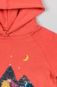Дитяча кофта zippy колір рожевий з капюшоном з принтом