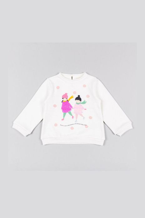 Дитяча кофта zippy колір бежевий з принтом (2743503)