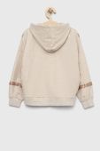 Дитяча кофта Birba&Trybeyond колір бежевий з капюшоном з аплікацією