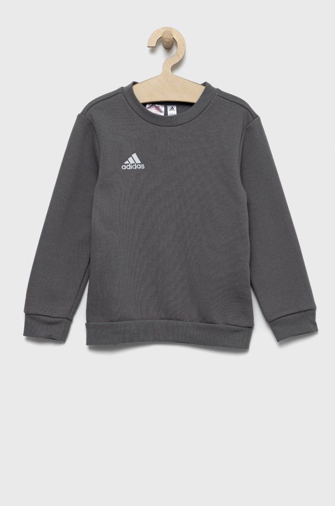 Дитяча кофта adidas колір сірий однотонна