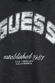 Дитяча бавовняна блузка Guess колір чорний з принтом
