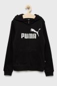Дитяча кофта Puma колір чорний з принтом