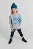 Дитяча кофта Reima колір сірий з принтом