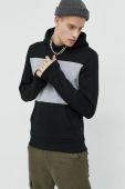 Кофта Jack & Jones чоловіча колір чорний з капюшоном з принтом