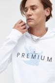Кофта Premium by Jack&Jones чоловіча колір білий з капюшоном візерунок