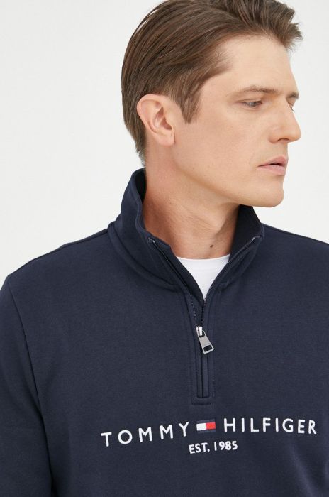 Кофта Tommy Hilfiger чоловіча колір синій з аплікацією (2462516)
