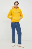 Кофта Tommy Hilfiger чоловіча колір жовтий з капюшоном з аплікацією (2814780)