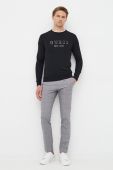 Светр з домішкою вовни Guess чоловічий колір чорний легкий (2454727)