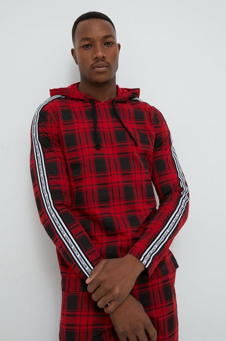 Піжамна кофта Michael Kors чоловіча колір червоний візерунок