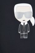 Бавовняна кофта Karl Lagerfeld чоловіча колір чорний з принтом