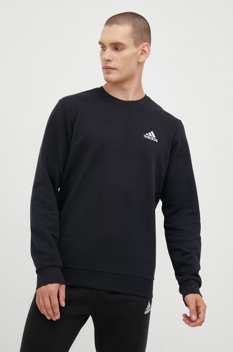 Кофта adidas чоловіча колір чорний однотонна (2518809)