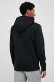 Кофта Reebok чоловіча колір чорний з капюшоном з принтом (2796035)