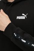 Кофта Puma чоловіча колір чорний з капюшоном з аплікацією
