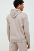 Кофта Guess чоловіча колір бежевий з капюшоном однотонна