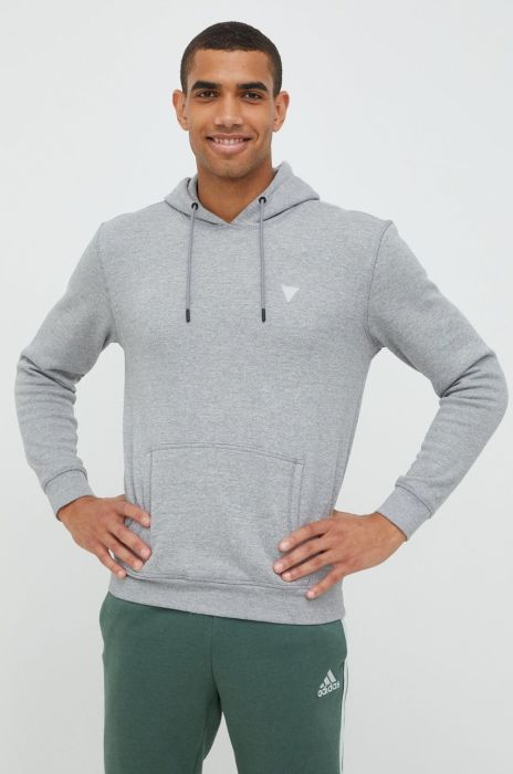 Кофта Guess чоловіча колір сірий однотонна