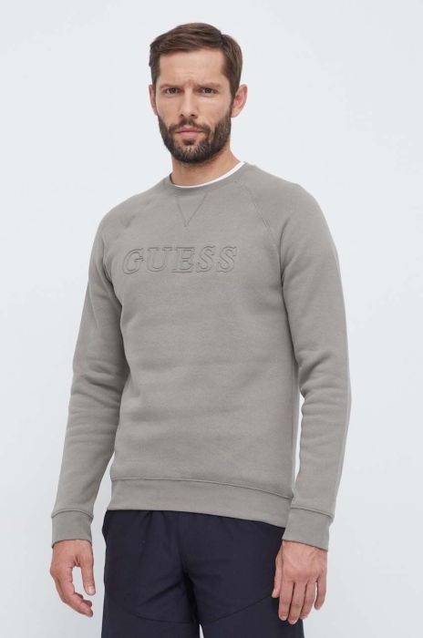 Кофта Guess чоловіча колір зелений з аплікацією