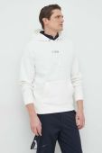 Кофта Guess чоловіча колір білий з капюшоном з принтом (2894745)