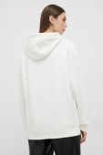 Кофта Guess чоловіча колір білий з капюшоном з принтом (2894745)