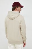 Кофта Guess чоловіча колір бежевий з капюшоном з принтом (2894760)