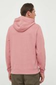 Кофта Guess чоловіча колір рожевий з капюшоном з принтом