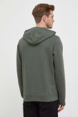 Кофта Guess чоловіча колір зелений з капюшоном з принтом (3315915)