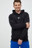 Кофта adidas Performance чоловіча колір чорний однотонна (2653410)