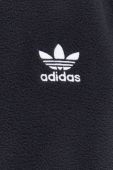 Кофта adidas Originals Adicolor Classics Trefoil Teddy Fleece Jacket чоловіча колір чорний з аплікацією HK7295-BLACK