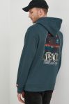 Кофта Scotch & Soda чоловіча колір зелений з капюшоном з принтом