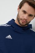 Кофта adidas Performance чоловіча колір синій з капюшоном з принтом