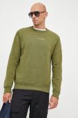 Бавовняна кофта Pepe Jeans чоловіча колір зелений однотонна