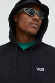 Бавовняна кофта Vans чоловіча колір чорний однотонна (2528565)