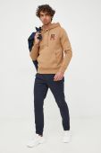 Кофта Tommy Hilfiger чоловіча колір бежевий з аплікацією (2600598)