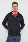 Кофта Tommy Hilfiger чоловіча колір синій з капюшоном з аплікацією (2781869)