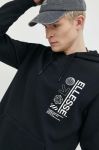 Кофта Ellesse чоловіча колір чорний з капюшоном з принтом SXP16076-Black