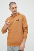 Кофта Puma чоловіча колір жовтий з капюшоном однотонна