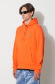 Кофта Lacoste чоловіча колір помаранчевий з капюшоном однотонна SH9623-031