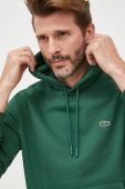 Кофта Lacoste чоловіча колір зелений однотонна SH9623-031