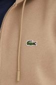 Кофта Lacoste чоловіча колір чорний з капюшоном однотонна
