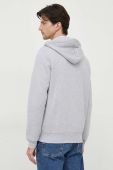 Кофта Lacoste чоловіча колір сірий з капюшоном однотонна