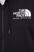 Бавовняна кофта The North Face чоловіча колір чорний однотонна
