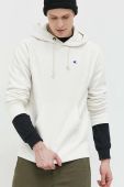 Кофта Champion чоловіча колір білий з капюшоном однотонна