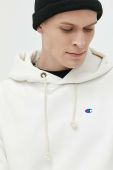 Кофта Champion чоловіча колір білий з капюшоном однотонна