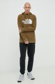 Спортивна кофта The North Face Tekno чоловіча колір зелений з капюшоном з принтом