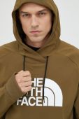 Спортивна кофта The North Face Tekno чоловіча колір зелений з капюшоном з принтом