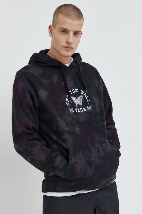 Кофта Vans чоловіча колір чорний з аплікацією (2680473)