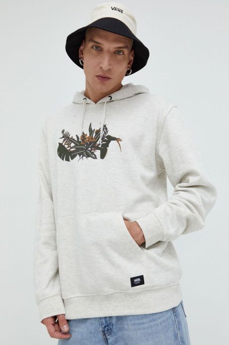 Кофта Vans чоловіча колір сірий меланж